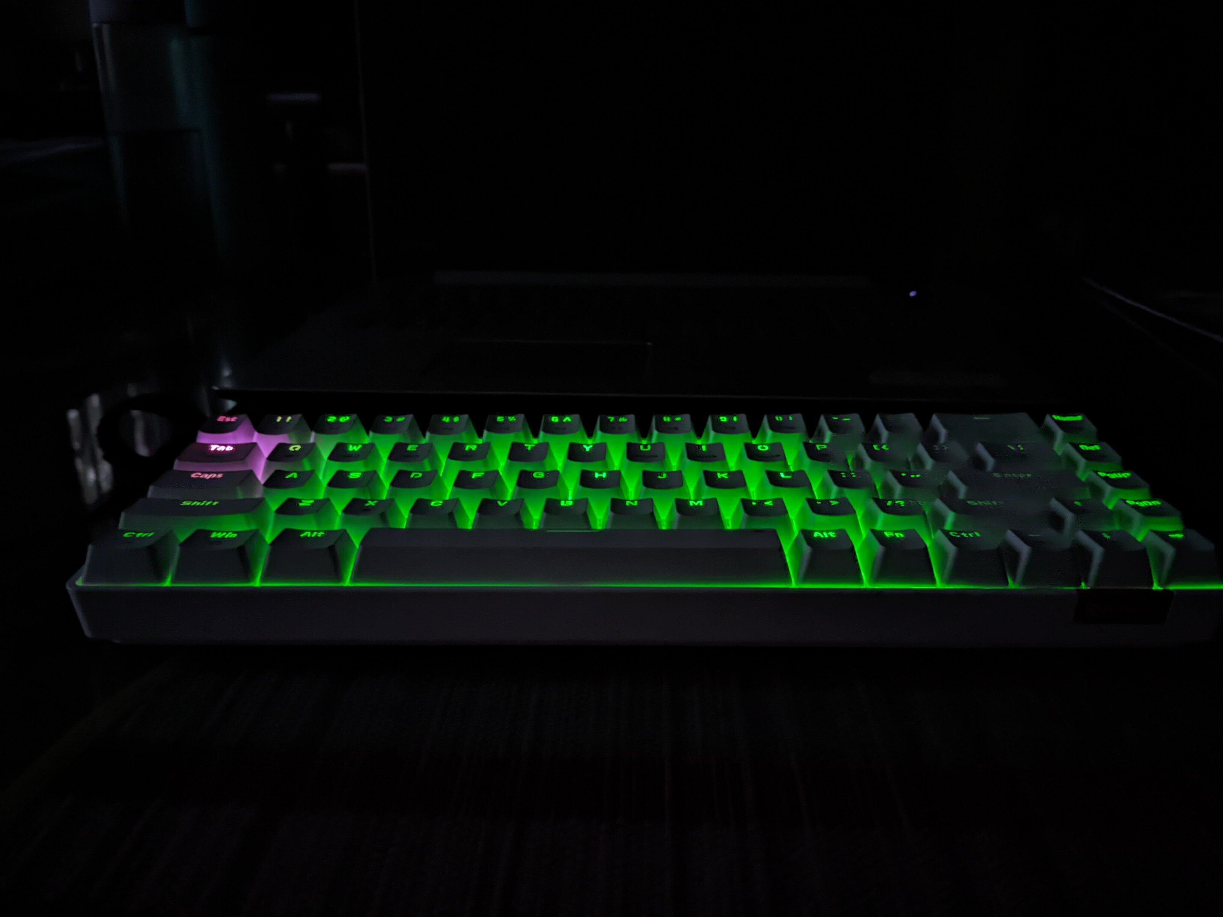 green LED backlit mech-keyboard